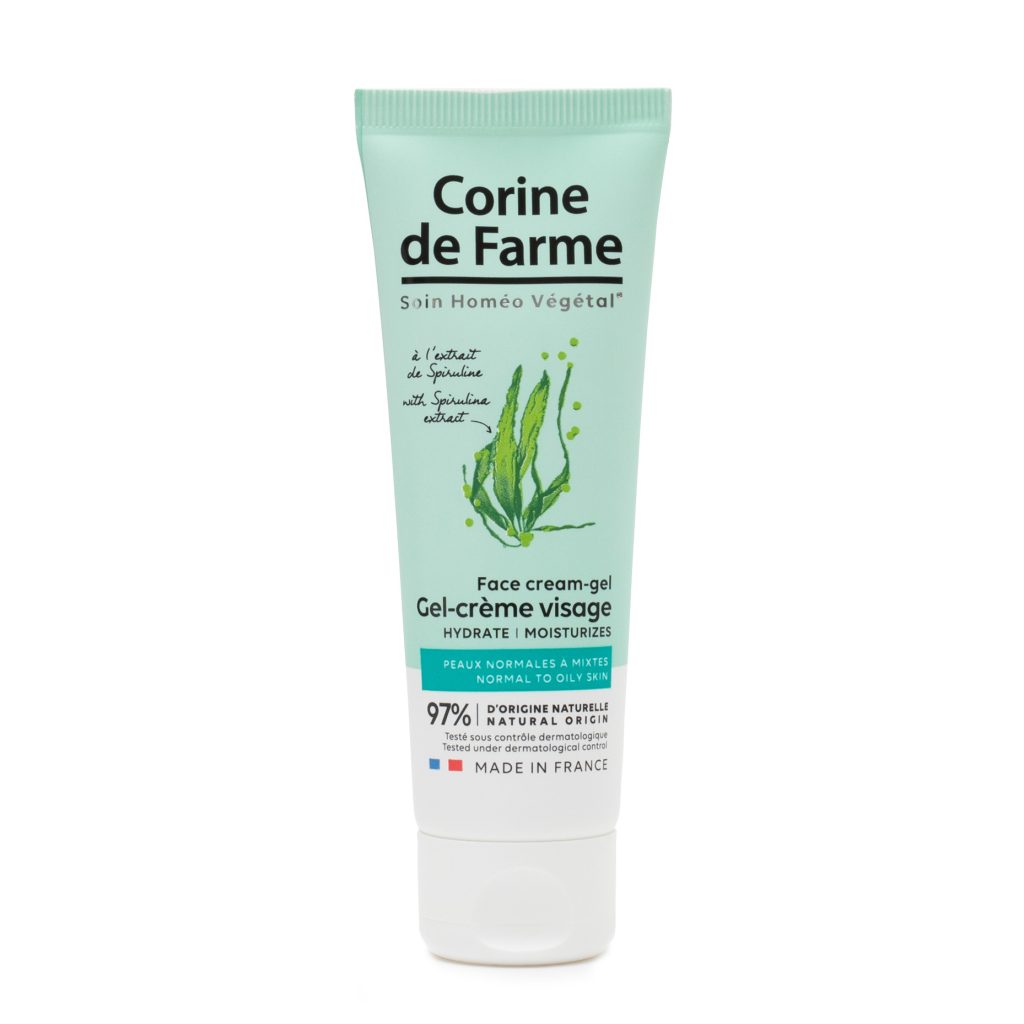 żel krem do twarzy Corine de Farme ze spiruliną